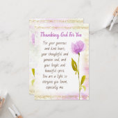 God dankend voor onze vriendschap kaart (Voorkant / Achterkant in situ)