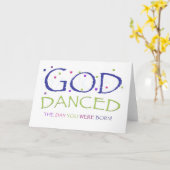 God danste blanco kaart (Gele Bloem)