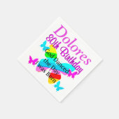 GOD DANSTE OP DE DAG DAT DEZE 80 JAAR OUDE NAPKINS SERVET (Hoek)