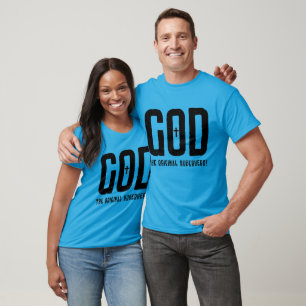 God de originele superheld Bijbelse kruis Unisex T-shirt