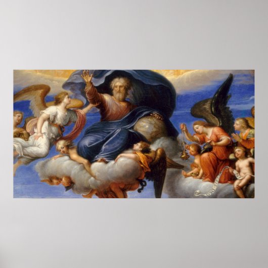 God de vader - Circle of Pierre Mignard Fine Art Poster (Voorkant)