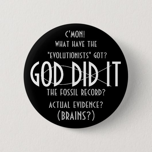 GOD DID IT-knop (ontwerp 3) Ronde Button 5,7 Cm (Voorkant)