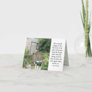 God dienen... briefkaart