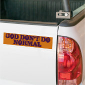GOD DOET NIET NORMAAL BUMPERSTICKER (Op Truck)