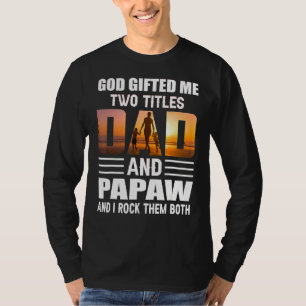 God Ed me twee titels Papa en Papoea T-shirt