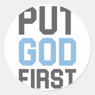 God eerst ronde sticker