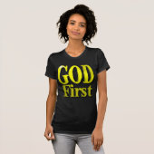 GOD EERSTE GOLD T-SHIRT (Voorkant volledig)