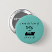 God en Anime Ronde Button 5,7 Cm (Voorkant /achterkant)