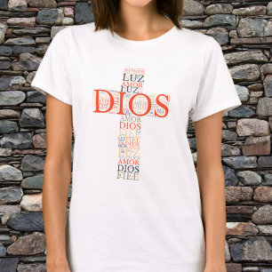 God en geloof kruisen Christelijk Spaans voor vrou T-shirt