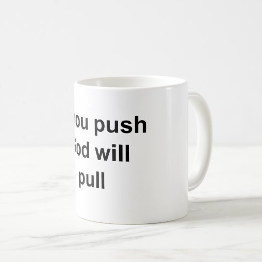 God en Jezus reageren op gebed en zelfhulp Koffiemok (Voorkant rechts)