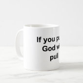 God en Jezus reageren op gebed en zelfhulp Koffiemok (Voorkant links)