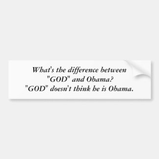 GOD en Obama Bumpersticker