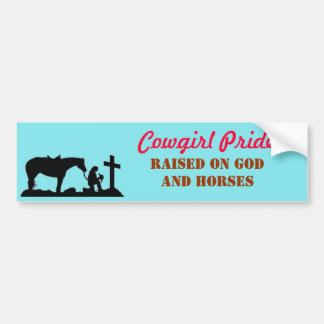 God en paarden bumpersticker