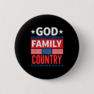 God Familie Land Conservatief Geloof Amerikaanse P Ronde Button 5,7 Cm