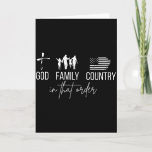 God Familie Land In Die Volgorde Patriotisch Chris Kaart