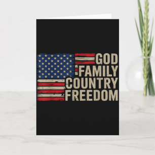God Familie Land Vrijheid Patriottisch Christelijk Kaart
