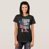 God Family Country American Flag Christian Patriot T-shirt (Voorkant volledig)