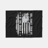 God Family Country Patriotic Faith Pride Usa For S Fleece Deken (Voorkant (Horizontaal))