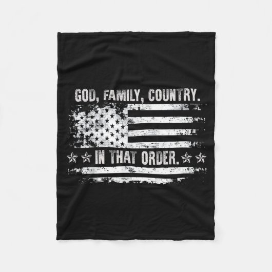 God Family Country Patriotic Faith Pride Usa For S Fleece Deken (Voorkant)