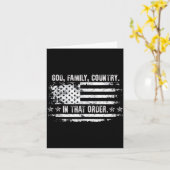 God Family Country Patriotic Faith Pride Usa For S Kaart (Gele Bloem)