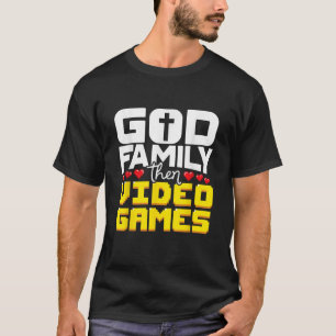 God Family Dan Videogames Geloof Kruis Gaming T-shirt