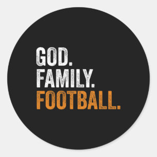 God Family Football Ronde Sticker
