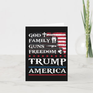 God Family Pistolen & Freedom Trump America Su Kaart