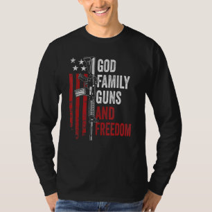 God Family Pistolen Freedom AR15 Pro Pistool Ameri T-shirt