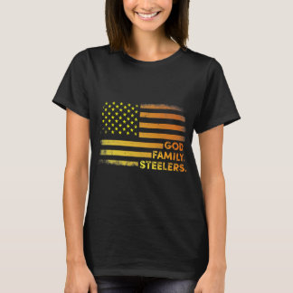 God Family Steelers Pro ons vlag T-shirt