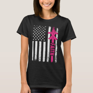 God Fearing Patriottisch Roze Lint Geloof Amerikaa T-shirt