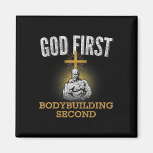 God First Bodybuilding Tweede Christelijke Gym Wor Magneet