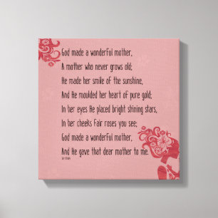 God gaf deze moeder aan mij canvas afdruk