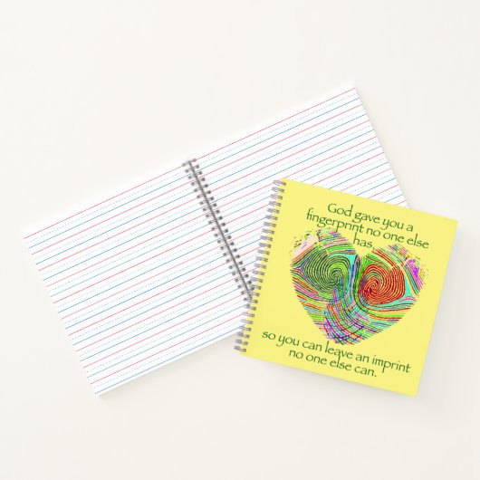 God gaf je een vingerafdruk notitieboek (Binnen)