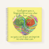 God gaf je een vingerafdruk notitieboek (Voorkant)