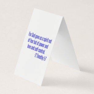 God gaf ons een geest van angst en macht visitekaartjes