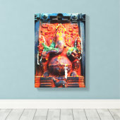 God Ganesha beeld Canvas Afdruk (Insitu (Houten vloer))