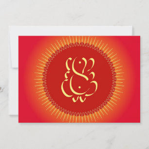 God Ganesha met zonnestralen