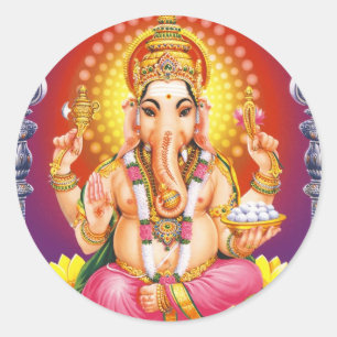 God Ganesha Ronde Sticker