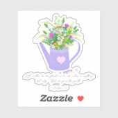 God geef de groei bloemen sticker (Vel)