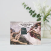 God geeft Adam Romney's Multomap vol vrouwen Briefkaart (Staand voorkant)