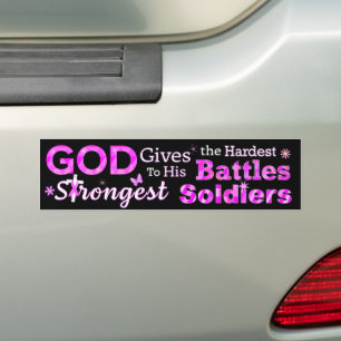 GOD Geeft de Hardste Strijd Bumpersticker
