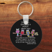 God geeft een Hoot Owls Sleutelhanger (Voorkant)