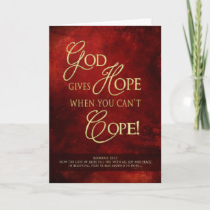 GOD GEEFT HOOP ALS JE HET NIET AANKAN - AANMOEDIGI KAART