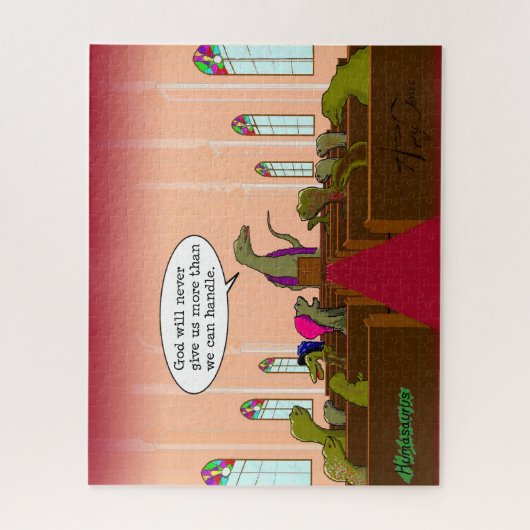 God geeft ons nooit meer dan we kunnen behandelen legpuzzel (Verticaal)