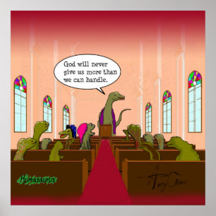 God geeft ons nooit meer dan we kunnen behandelen poster