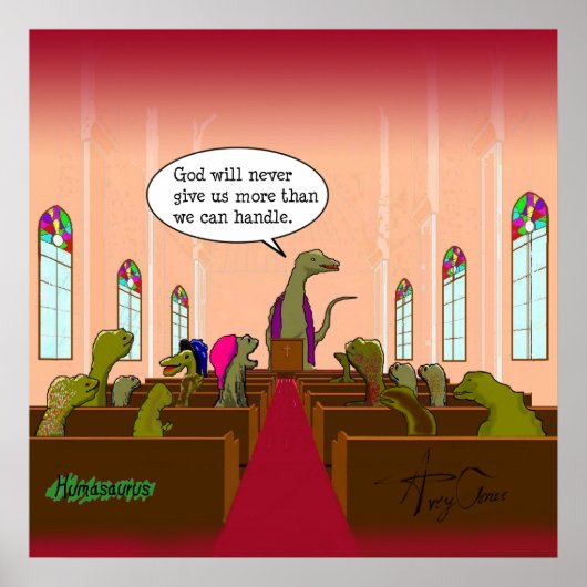 God geeft ons nooit meer dan we kunnen behandelen poster (Voorkant)