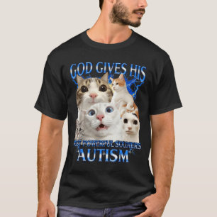 God geeft zijn machtigste soldaten autisme bewustz t-shirt