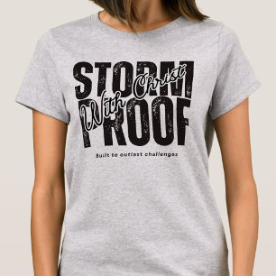God Geloof Schrift Jezus Christus T-shirt Grijs