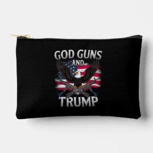God Geweren En Trump Adelaar Amerikaanse Vlag Vint Etui