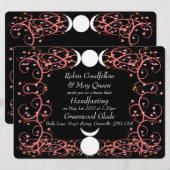 God & Goddess Wiccan Handfasting Invitation Kaart (Voorkant / Achterkant)